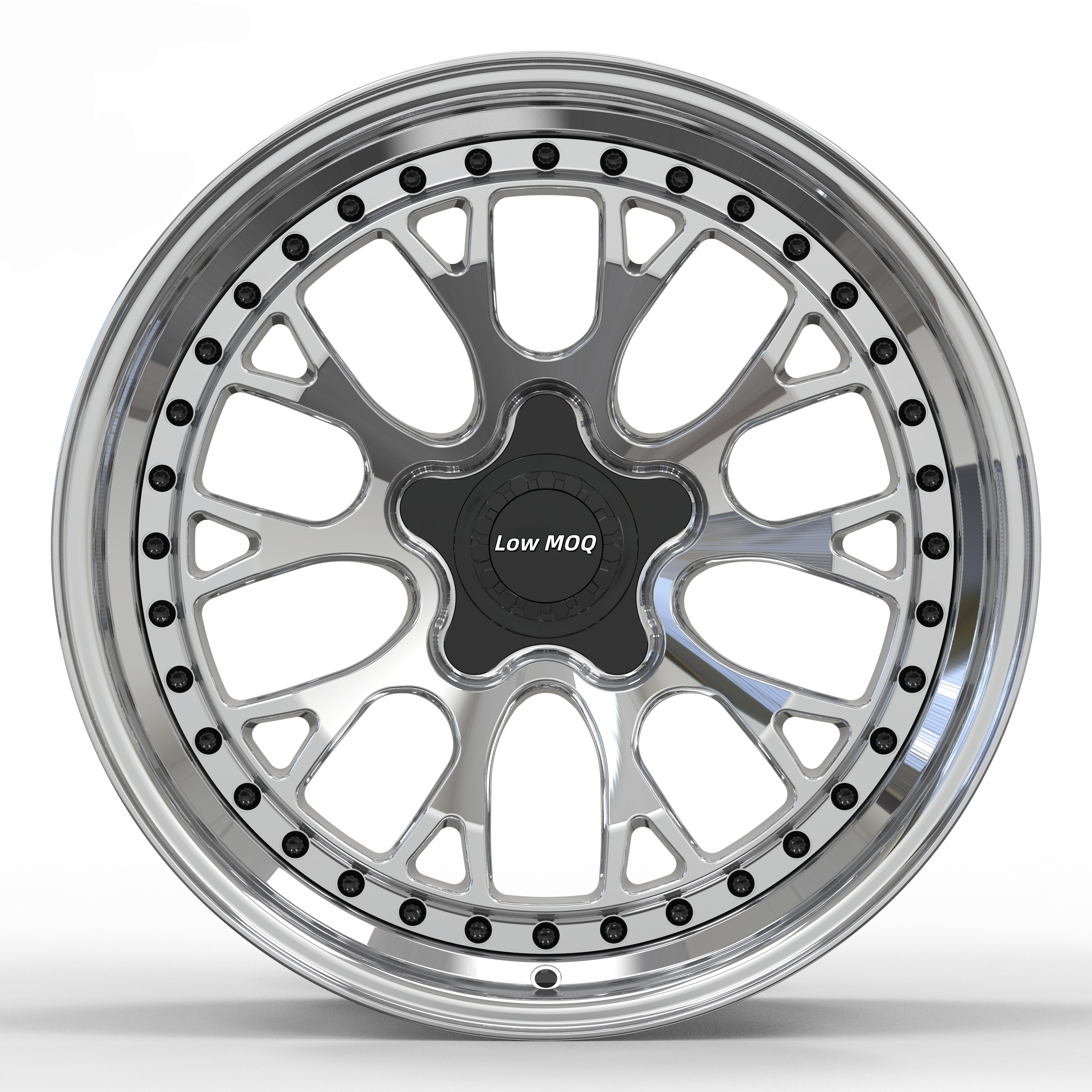 Forged wheel for 2-pieces style