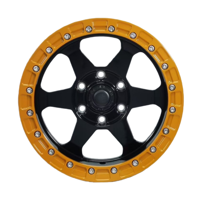 Off-road wheel black and orange