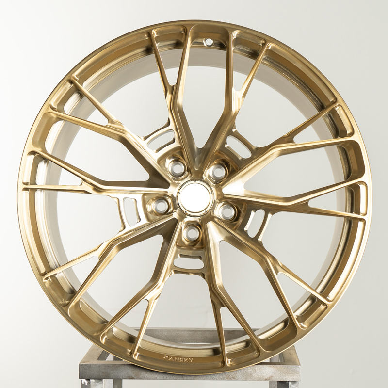 Forged wheel with gold color